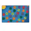 Radiating Alphabet Circles Seating Rug, Rectangle 8'4" x 13'4"