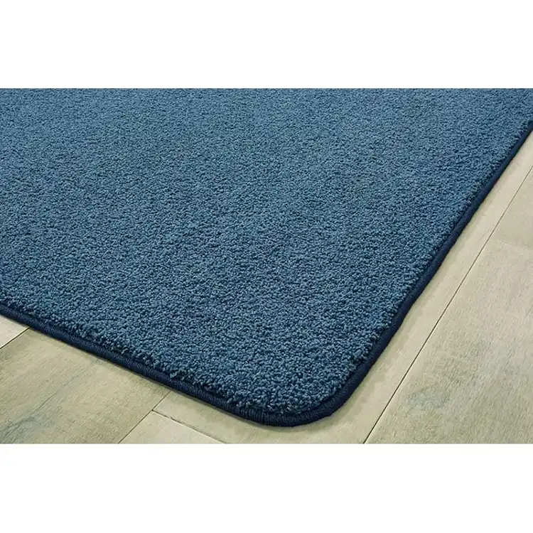 Kidply® Soft Solids Classroom Carpet Collection, Denim, Rectangle 4' x 6'