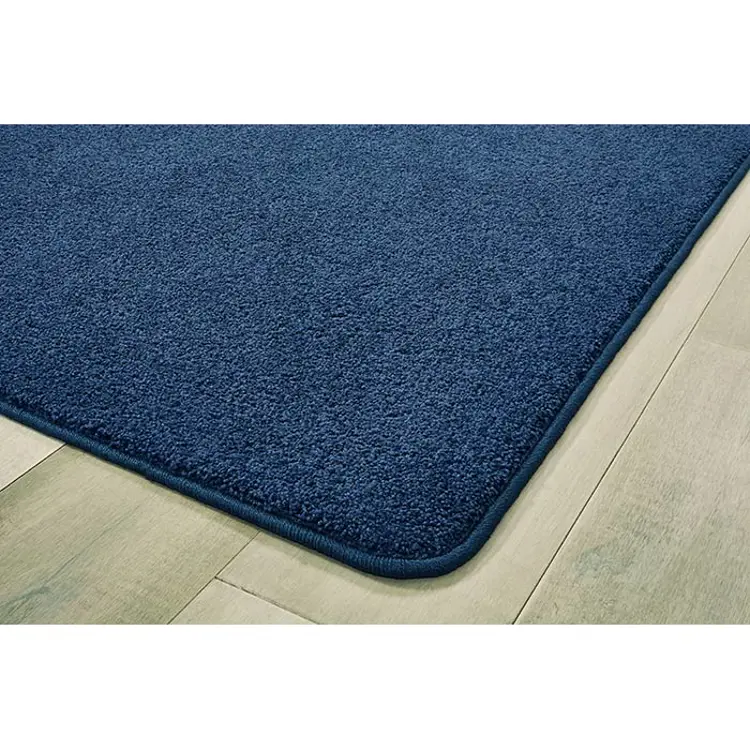 Kidply® Soft Solids Classroom Carpet Collection, Midnight Blue, Rectangle 4' x 6'