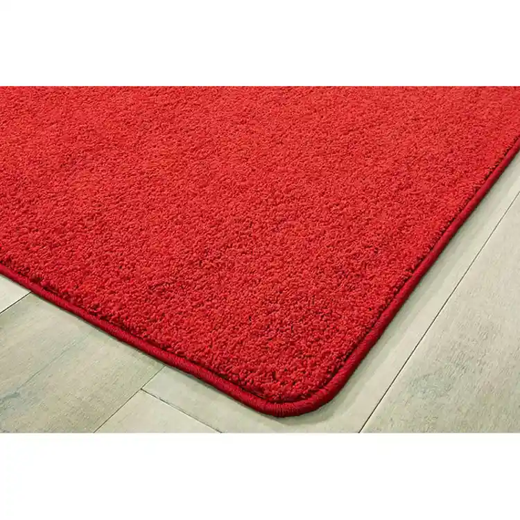 Kidply® Soft Solids Classroom Carpet Collection, Red Velvet, Rectangle 4' x 6'