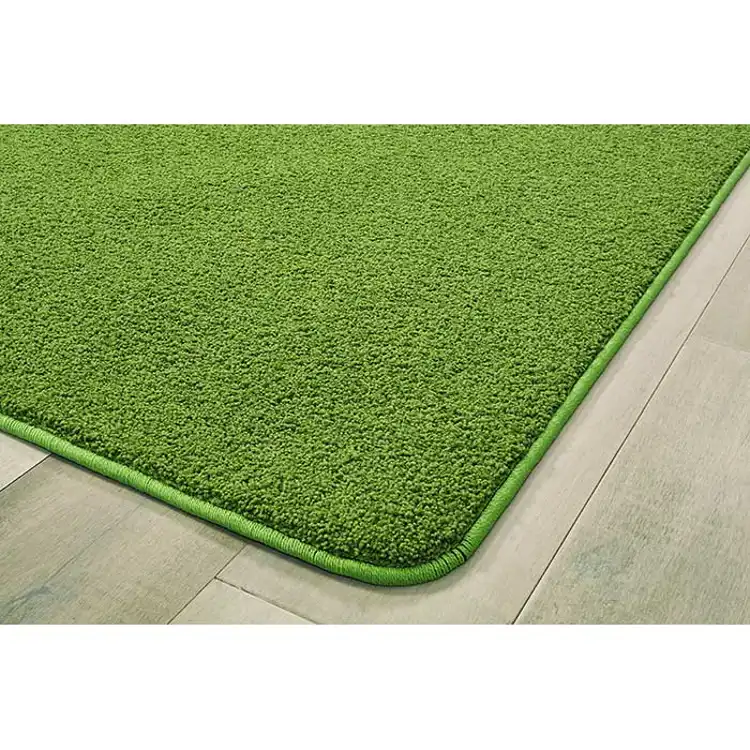 Kidply® Soft Solids Classroom Carpet Collection, Grass Green, Rectangle 7'6" x 12'