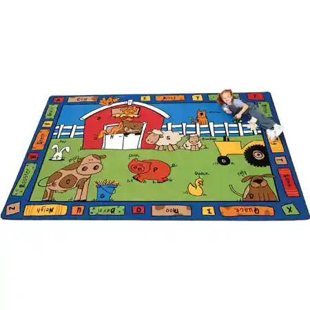 Alphabet Farm Classroom Rug