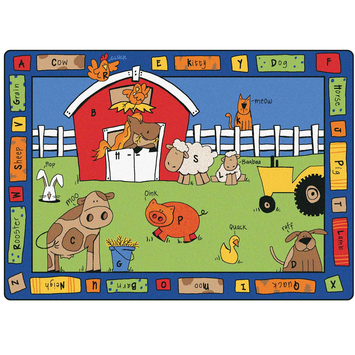 Alphabet Farm Classroom Rug