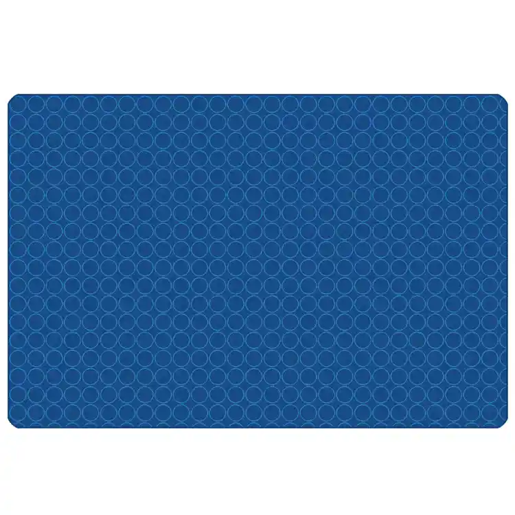 KIDSoft™ Comforting Circles Rug Primary Blue 6' x 9'