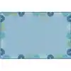 KIDSoft™ Rainbows Border Rug Soft Colors, Rectangle 4' x 6' Blue