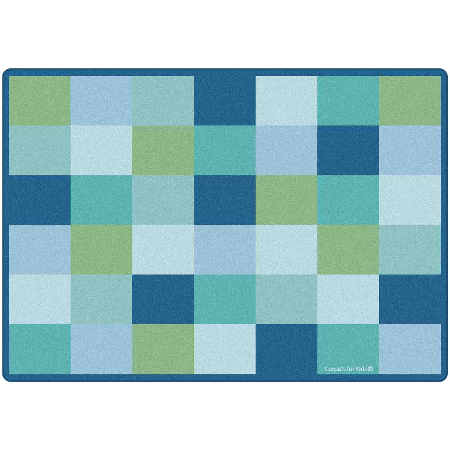 KIDSoft™ Block Seating Rug, Contemporary Colors Rectangle 6' x 9'