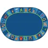 A To Z Animals Classroom Rug, Oval 6'9" x 9'5"