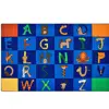 A To Z Animals Classroom Rug, Rectangle 7'6" x 12'
