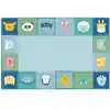 KIDSoft™ Baby Animals Border Rug, Rectangle 4' x 6'