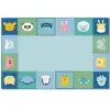 KIDSoft™ Baby Animals Border Rug, Rectangle 4' x 6'