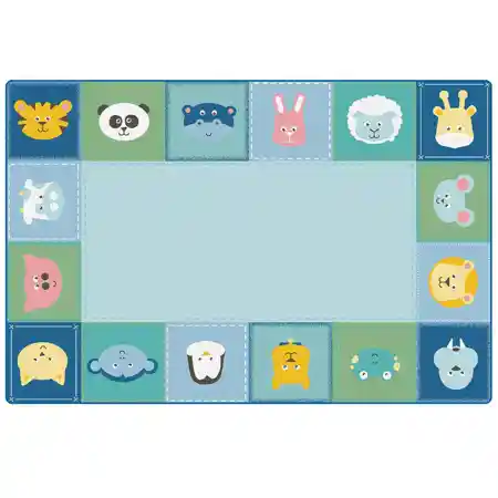 KIDSoft™ Baby Animals Border Rug