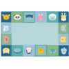 KIDSoft™ Baby Animals Border Rug, Rectangle 6' x 9'