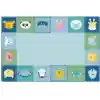 KIDSoft™ Baby Animals Border Rug, Rectangle 6' x 9'