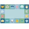 KIDSoft™ Baby Animals Border Rug, Rectangle 8' x 12'