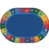 Sequential Seating Literacy Classroom Rug, Oval 6' 9" x 9' 5"