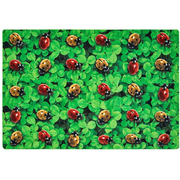 Pixel Perfect™ Real Ladybug Seating Rug Rectangle 8' x 12'