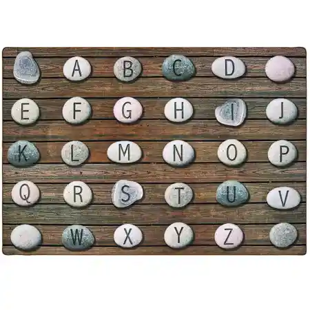 Pixel Perfect™ Alphabet Stones Seating Rug