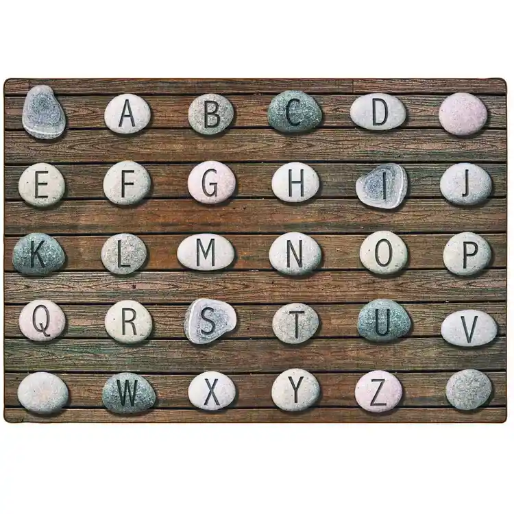 Pixel Perfect™ Alphabet Stones Seating Rug