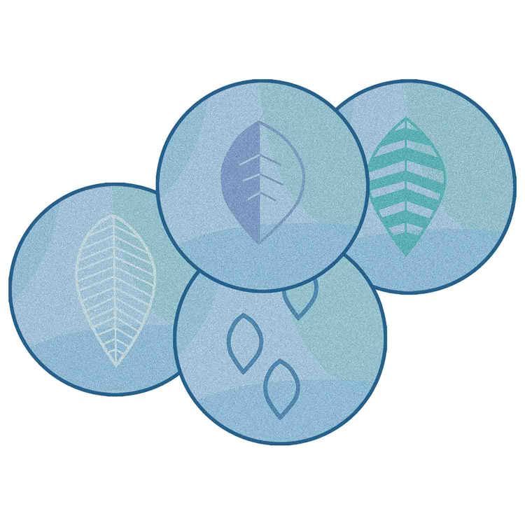Pixel Perfect™ Peaceful Spaces Leaf Seating Round Kit, Blue