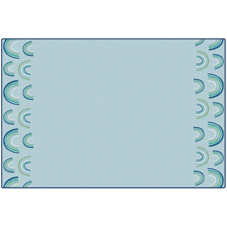 KIDSoft™ Rainbows End Rug Soft Colors, Rectangle 4' x 6' Green