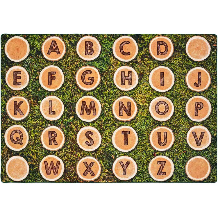 Pixel Perfect™ Alphabet Tree Rounds Seating Rug