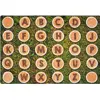 Pixel Perfect™ Alphabet Tree Rounds Seating Rug