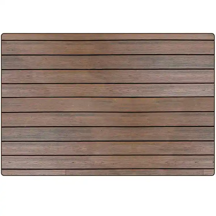 Pixel Perfect™ Dark Wood Nature Inspired Rug, Rectangle 4' x 6'
