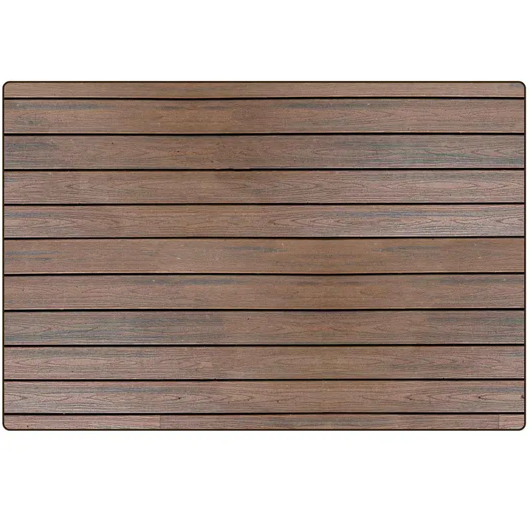 Pixel Perfect™ Dark Wood Nature Inspired Rug, Rectangle 4' x 6'