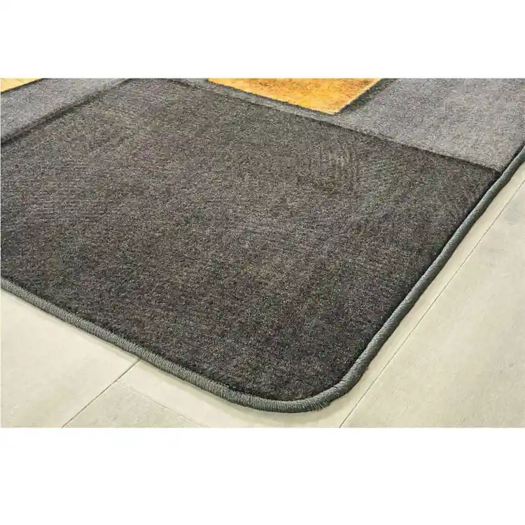 Rustic Wood Literacy Rug Seating Rug, Gray