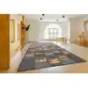 Rustic Wood Literacy Rug Seating Rug, Gray