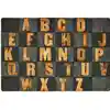 Rustic Wood Literacy Rug Seating Rug, Gray 6' x 9'