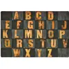 Rustic Wood Literacy Rug Seating Rug, Gray 6' x 9'