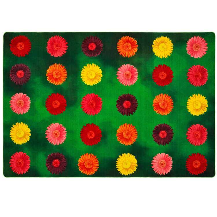 Flower Power Seating Rug, Rectangle 6' x 9'