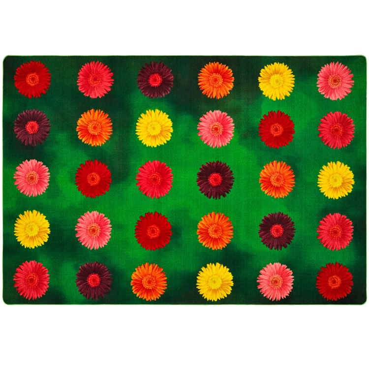 Flower Power Seating Rug, Rectangle 8' x 12'