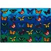 Beautiful Butterfly Seating Rug, Rectangle 6' x 9'