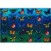 Beautiful Butterfly Seating Rug, Rectangle 6' x 9'