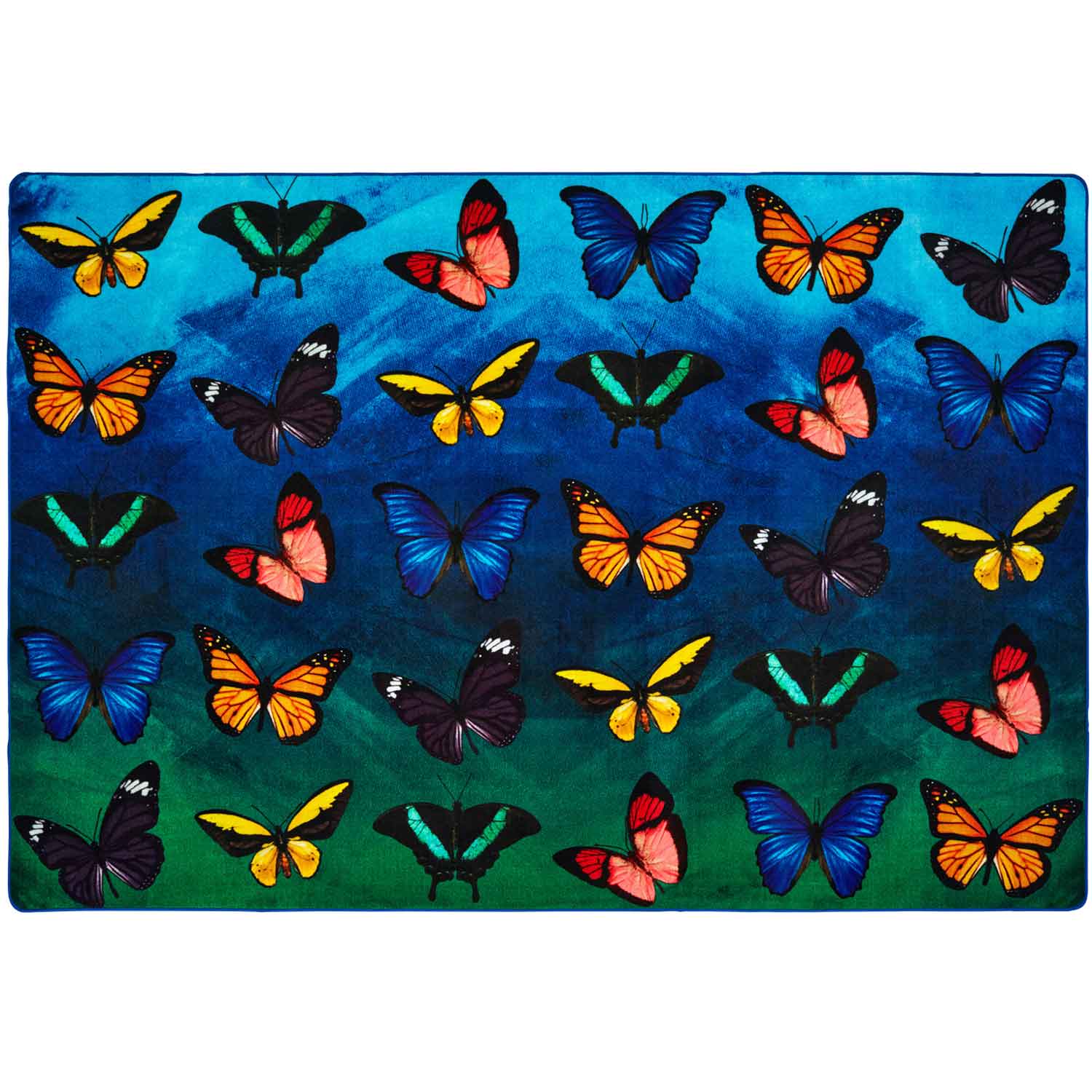 Beautiful Butterfly Seating Rug, Rectangle 8' x 12'