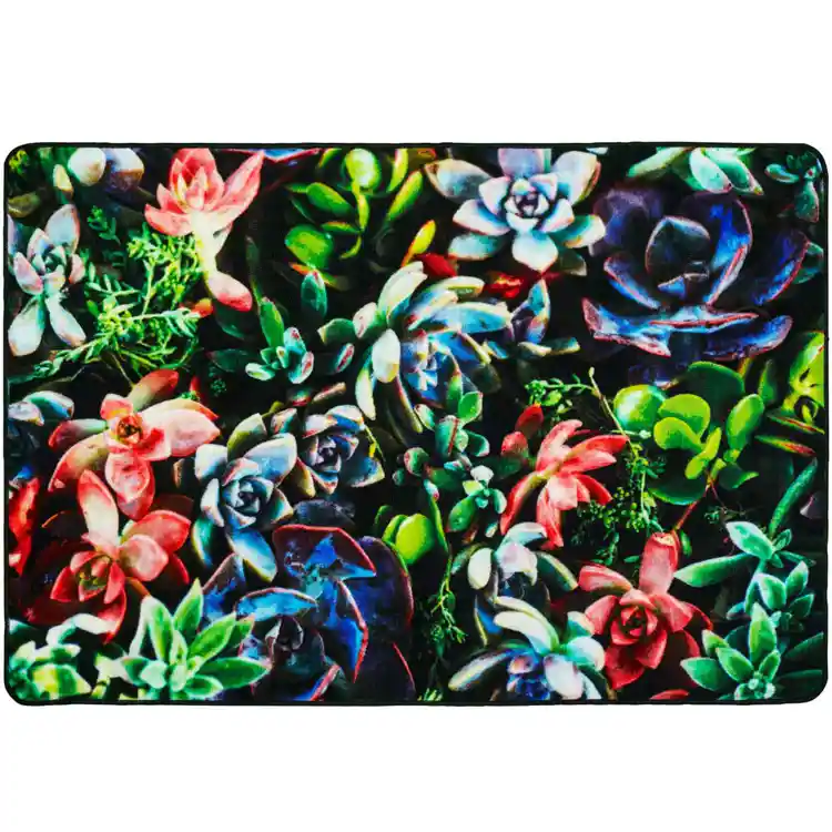 Succulent Garden Rug, Rectangle 4' x 6'