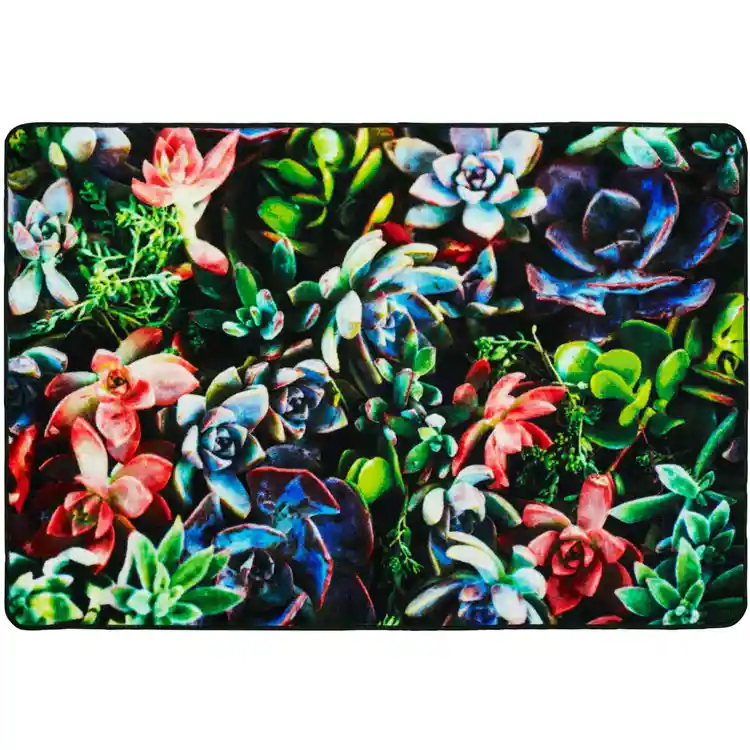 Succulent Garden Rug, Rectangle 6' x 9'