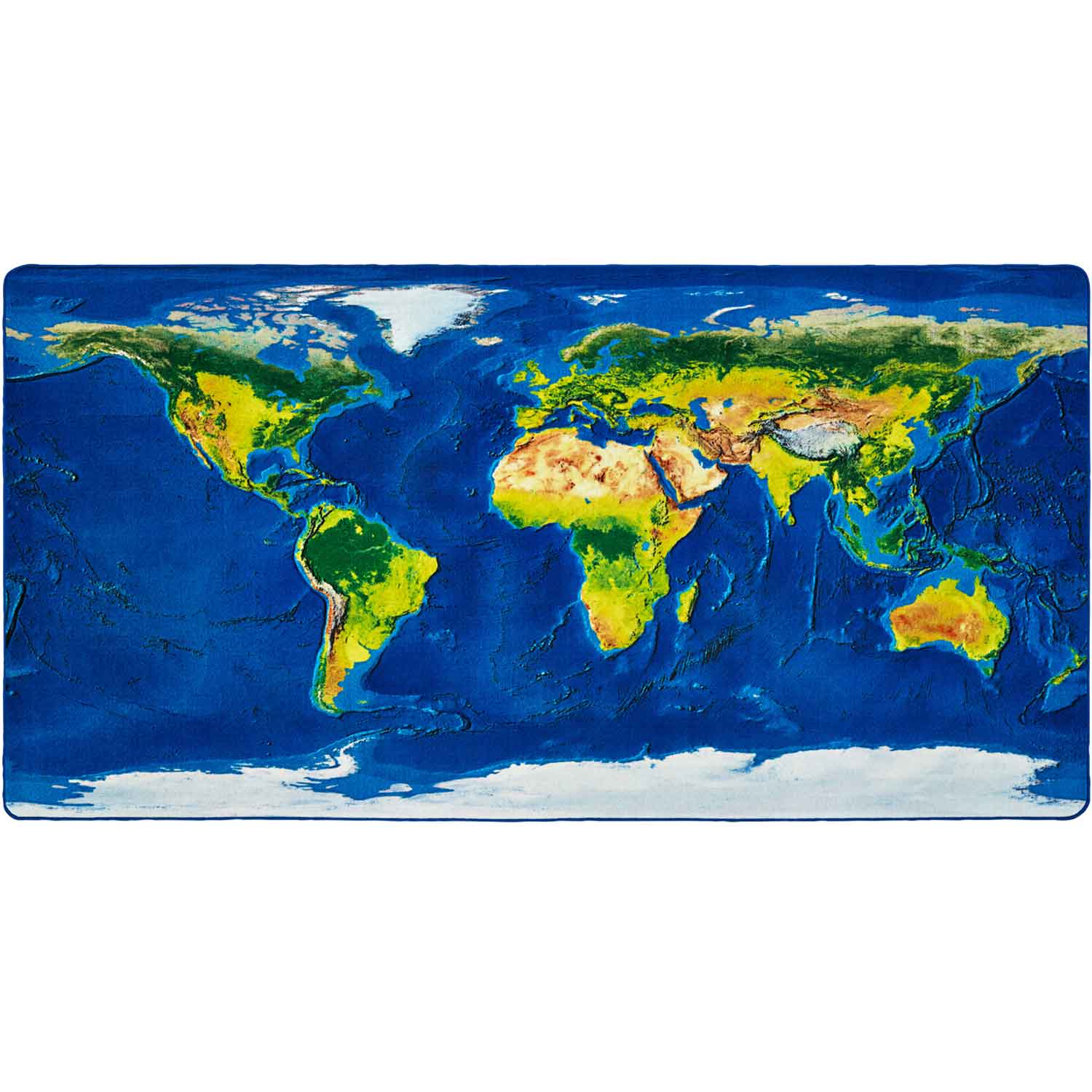 Learn Our Earth Map Rug, Rectangle 4' x 8'