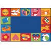 KIDSoft™ Toddler Blocks Classroom Rug, Rectangle 4' x 6'