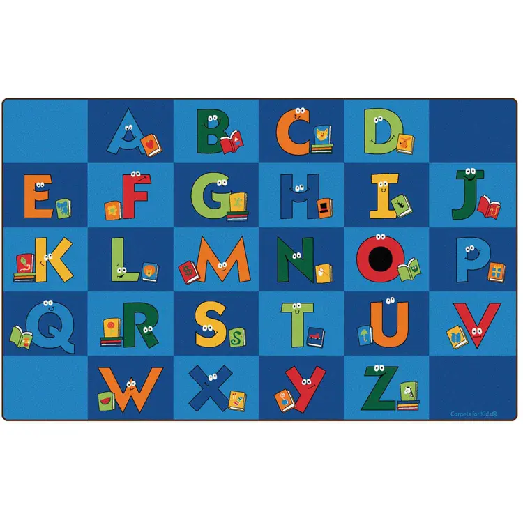 "Reading Letters Library Classroom Rug, Rectangle 8'4"" x 13'4"""