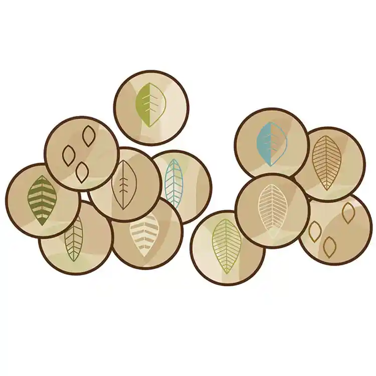 Pixel Perfect™ Peaceful Spaces Leaf Seating Round Kit, Nature Colors