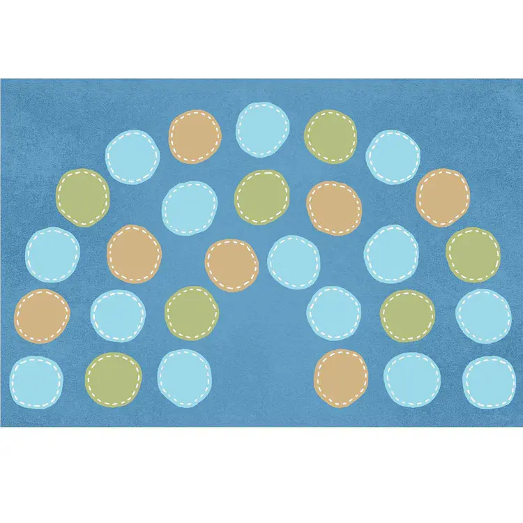 Pixel Perfect™ Calming Colors Arch Seating Rug, Rectangle 6' x 9'