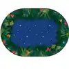 Peaceful Tropical Night Classroom Rug, Oval 6' x 9'