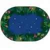 Peaceful Tropical Night Classroom Rug, Oval 8' x 12'