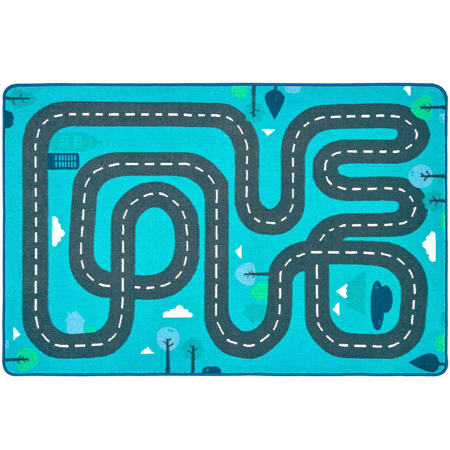 Pixel Perfect™ Tranquil Traveling Road Play Rug