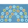 Pixel Perfect™ Calming Colors Alphabet Arch Seating Rug , Rectangle 8' x 12'