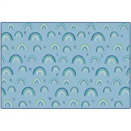 KIDSoft™ Rainbows Literacy Rug, Soft Colors