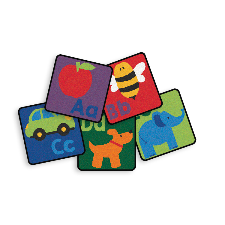 Sequential Seating Literacy Classroom Rug Squares| Becker's